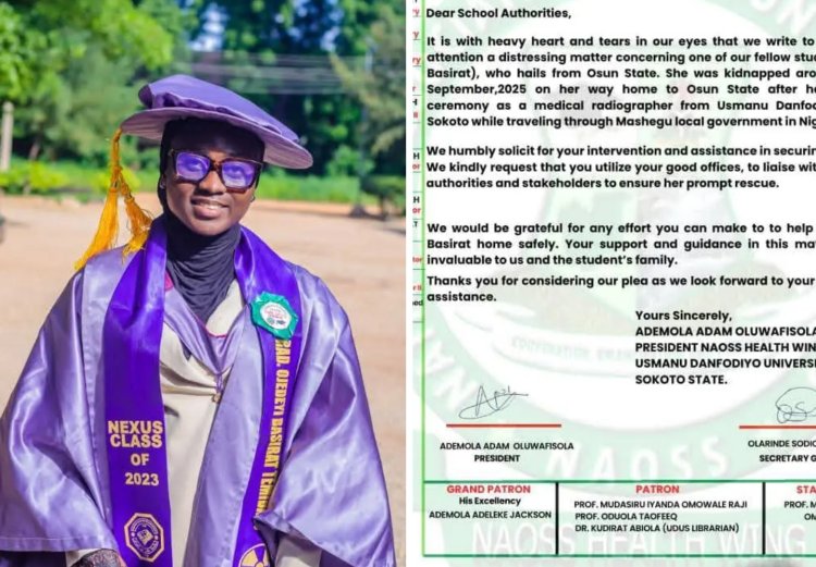 NAOSS-UDUS Solicits Support for Rad Basirat in Kidnappers Captivity