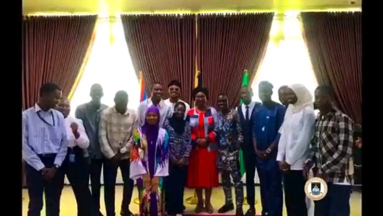 LASUSU Newly Elected Executives Pay Courtesy Visit to Vice-Chancellor