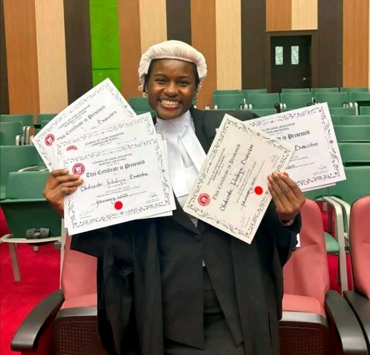 Nigerian Law School Outstanding Performer, Bukola Olubode, Called to the Bar