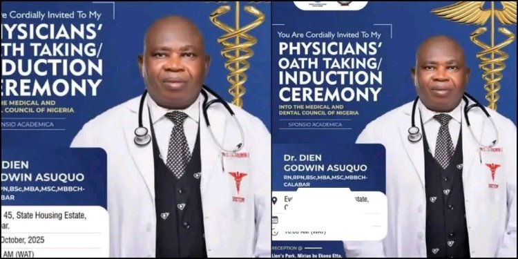 Elderly Nigerian Man Earns MBBS, Becomes Medical Doctor After Long Nursing Career