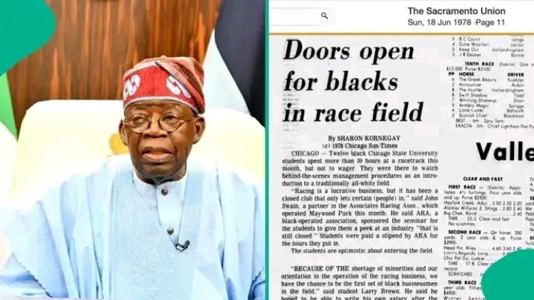 1978 Newspaper Allegedly Confirms Name Tinubu Used at Chicago State University