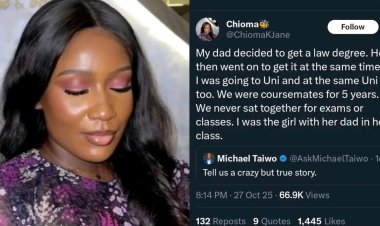 Lady Shares How She Spent Five Years Studying Law in the Same Class as Her Father