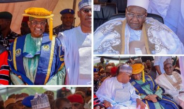 Zulum, Shehu of Borno, in Mubi for Indimi’s 17th Honorary Degree Investiture