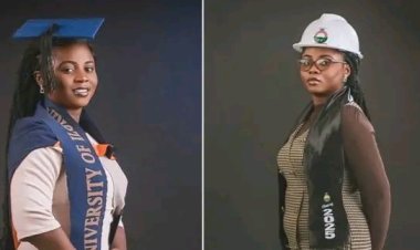 Brilliant Nigerian Lady Who Wrote JAMB 5 Times Finally Graduates With First-Class in Engineering