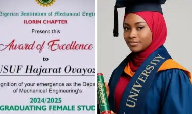 University of Ilorin Graduate Hajarah Yusuf Ovayoza Makes History with Outstanding Achievement