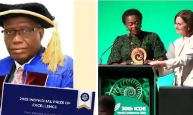 NOUN VC Professor Olufemi A. Peters Receives Prestigious ICDE Award