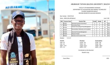 "I started With 4.35 GPA and graduate with 4.78 CGPA"- ATBU Graduate Laments His Journey