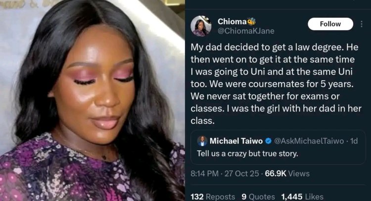 Lady Shares How She Spent Five Years Studying Law in the Same Class as Her Father