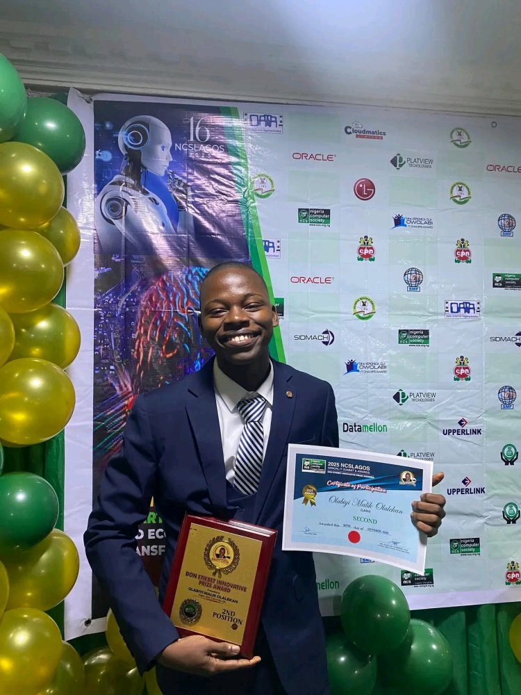 LASU Student Emerges First Runner-Up in Prestigious Don Etiebet Award