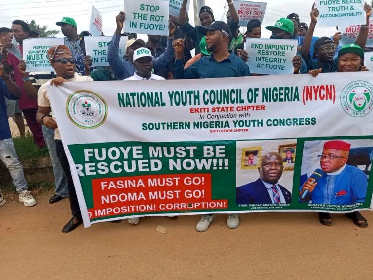 Protest Erupts at Federal University Oye-Ekiti Over Alleged Corruption
