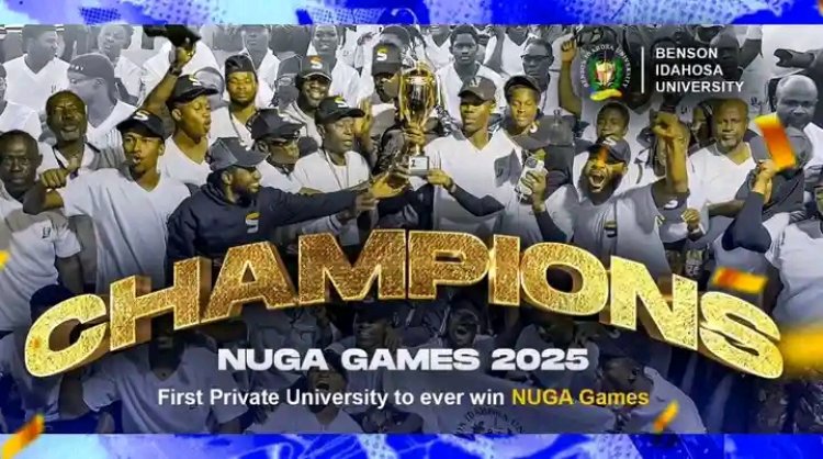 History Made as Benson Idahosa University Clinches NUGA Title, Becomes First Private University Champion