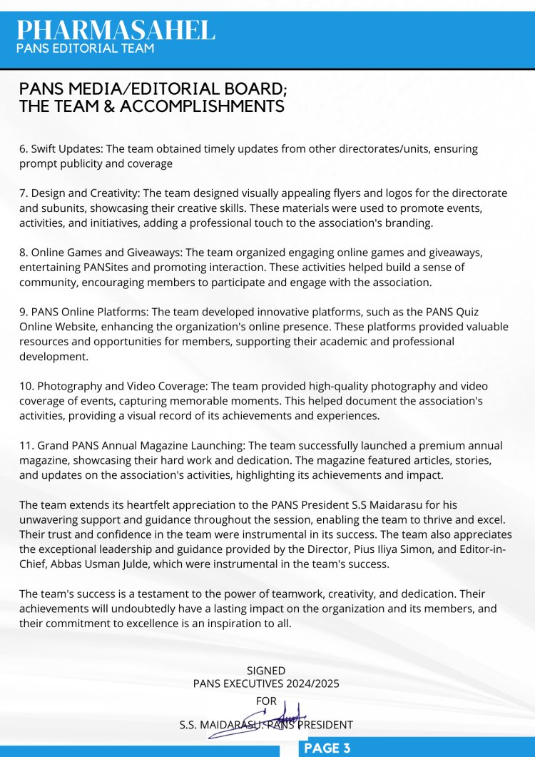 Pius Iliya Simon's Vision Drives The Revolution of PANS UNIMAID Media and Editorials: A New Era of Excellence