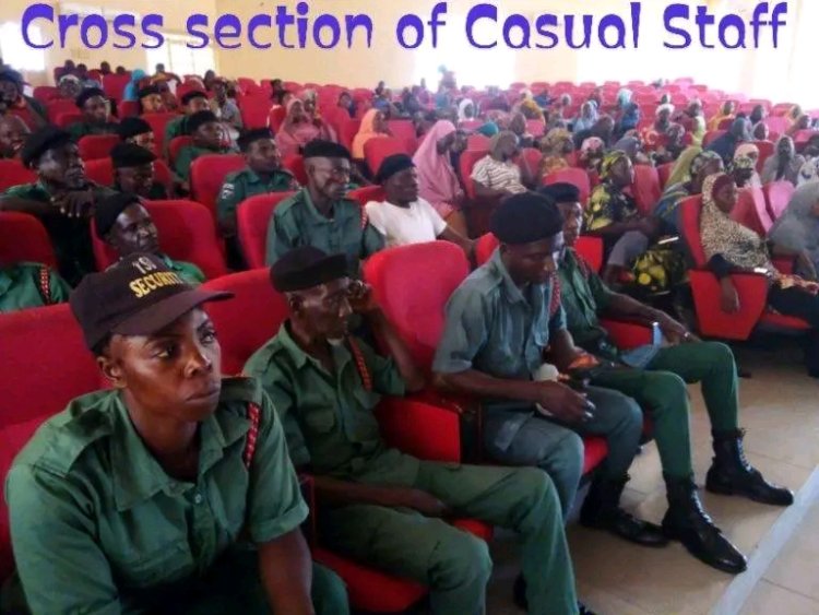 Federal Polytechnic Bali Rector Meets with Casual Workers to Discuss Welfare