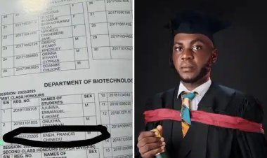 From Lodge Cleaner to First Class Graduate: Francis Chinedu Eneh Shatters Stereotypes at FUTO