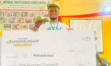 LAUTECH Food Science Graduate Clinches Second Place in Unity Bank Corpreneurship Award
