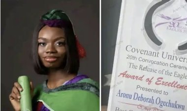 Aronu Deborah Ogechukwu Shines at Covenant University, Named Best Graduating Student with First Class Honours