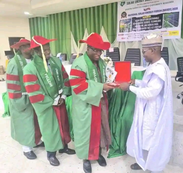 Solar Energy Society of Nigeria Honors Prof. Ngala with Prestigious Fellowship Award