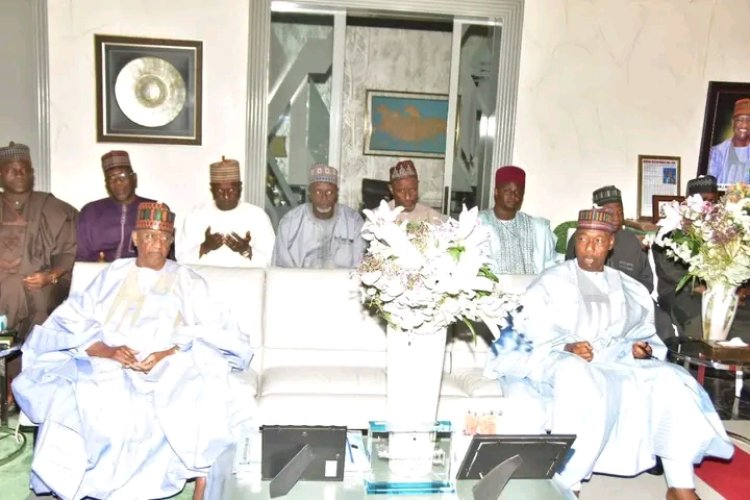 Zulum, UNIMAID VC, Former Vice-Chancellors Lead Appreciation Visit to Dr. Indimi Over N2bn Donation