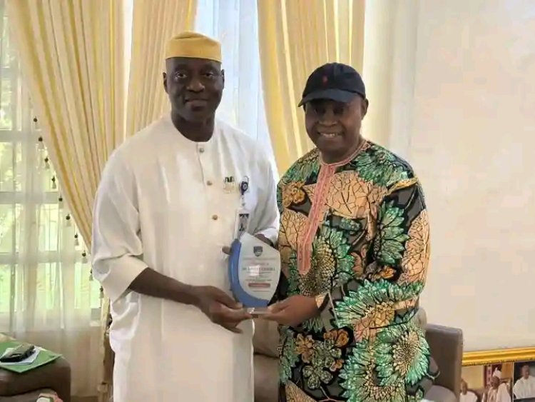 Vice Chancellor Asaolu Visits Dr. Deji Adeleke to Express Gratitude for Continued Support