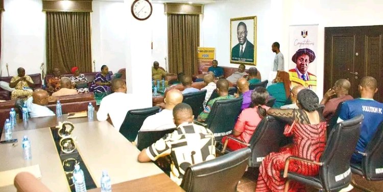 Faculty of Engineering Pays Courtesy Visit to UNIZIK Vice-Chancellor, Seeks Support