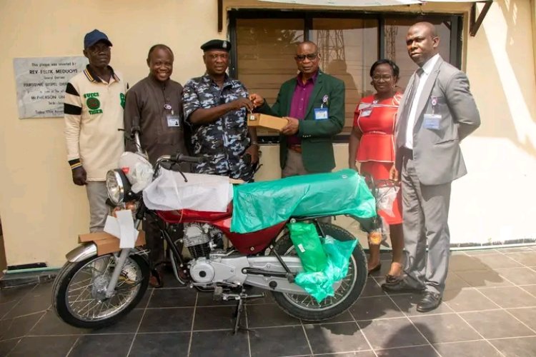 McPherson University Boosts Community Security with Motorcycle Donation to Ajebo Police Command