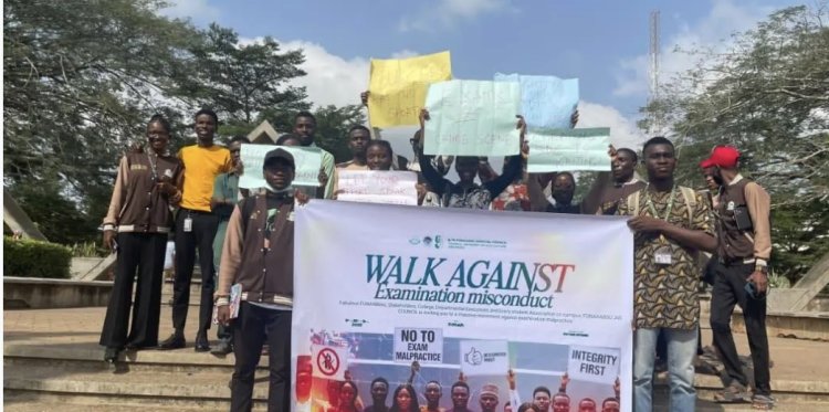 FUNAABSU Judicial Council Leads Campus-Wide Walk Against Examination Misconduct