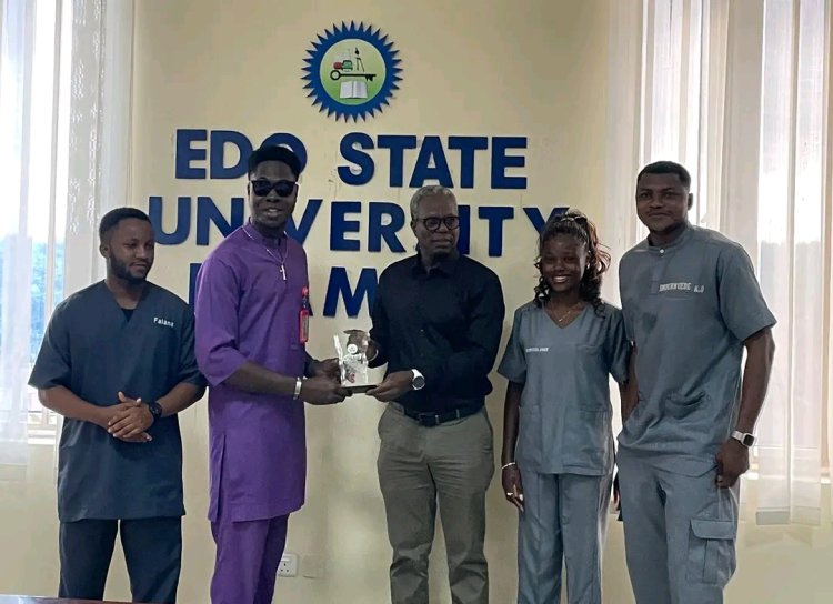 Edo State University Iyamho Vice-Chancellor, Prof. Adetimirin, Honored for Transformational Leadership by Medical Students