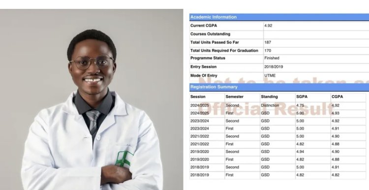 Pharmacist Jeremiah Samuel Emerges Best Graduating Student in UNILAG Faculty of Pharmacy