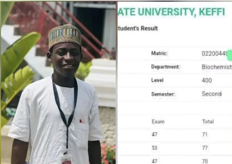 Yusuf Nasir Emerges Best Graduating Student at Nasarawa State University, Keffi