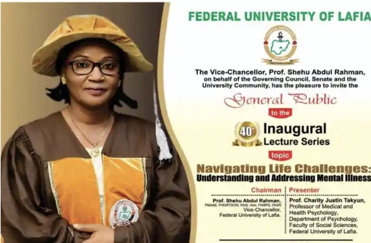 FULafia to Host 40th Inaugural Lecture on Mental Illness and Life Challenges