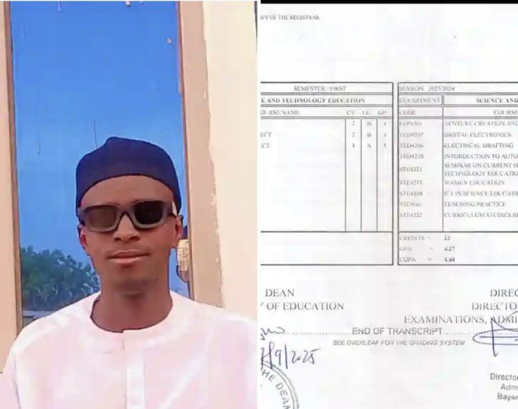 Ismail Tijjani Graduates with 4.48 CGPA from Bayero University, Kano