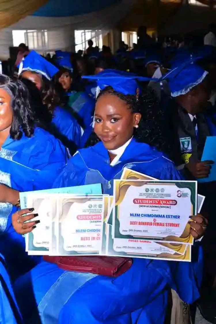 Chimdimma Esther Nlem Sweeps Multiple Awards at IMSU Nursing Convocation