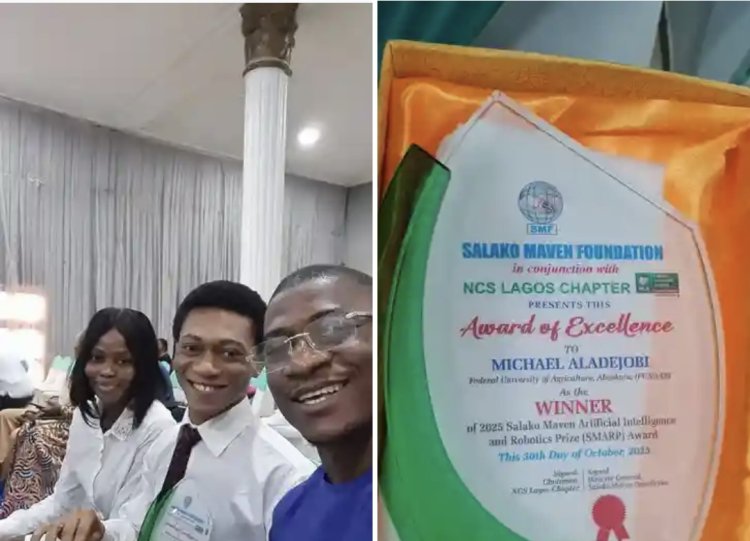 FUNAAB Computer Science Graduate Clinches 2025 Salako Maven AI and Robotics Prize