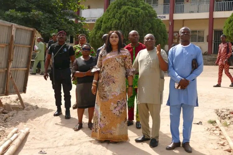 Rector Dr. Awuzie Inspects Progress on Hospitality Management Building Complex at Federal Polytechnic Oko