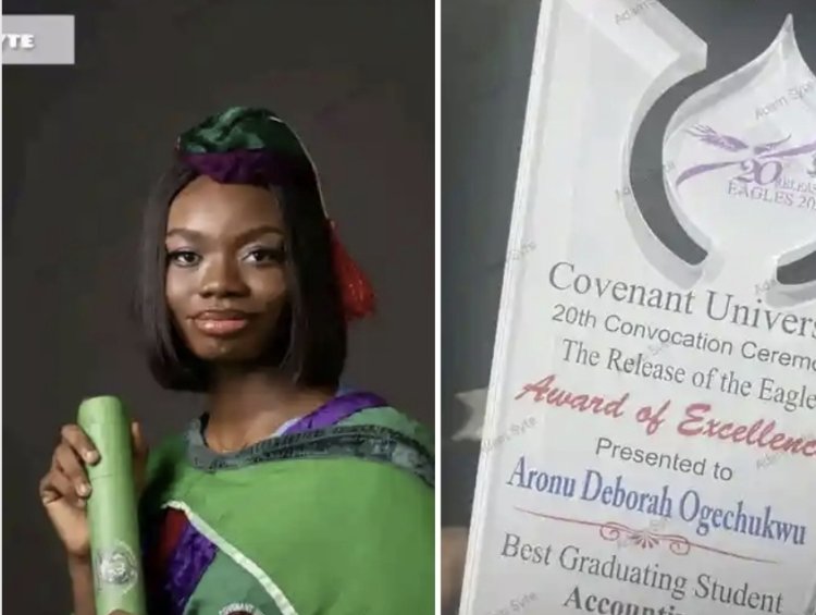 Aronu Deborah Ogechukwu Shines at Covenant University, Named Best Graduating Student with First Class Honours