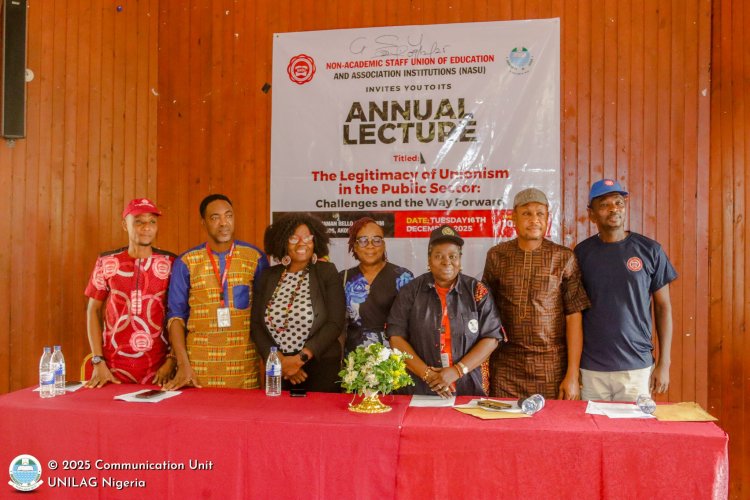 NASU Annual Lecture at UNILAG: NLC Chairperson Reaffirms Unionism as Pillar of Public-Sector Governance