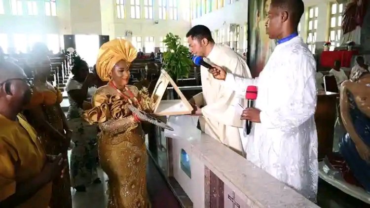 St. Peter Claver’s Parish Honors Federal Poly Oko Rector, Dr. Chioma Awuzie, with Distinguished Chieftaincy Title