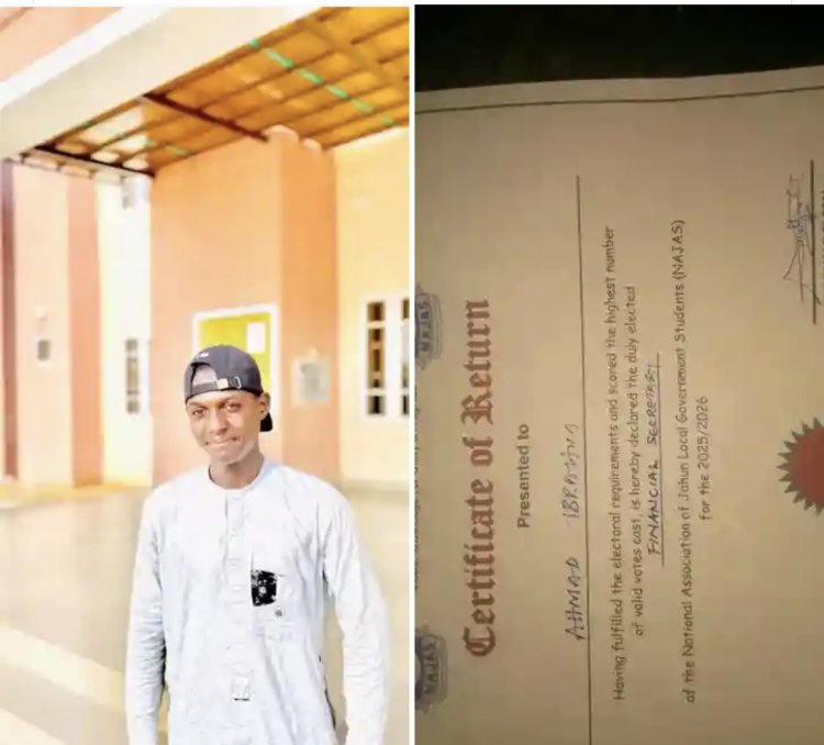 FUTB-Babura Student, Ahmad Ibrahim, Elected Financial Secretary of Jahun Students’ Association