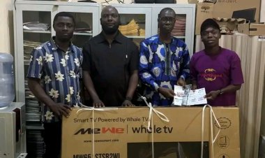 FUTA Statistics Class of 2019 Donates Smart TV to Department