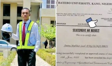Aminu Mukhtar Saad Bags First-Class Honours in Engineering at BUK