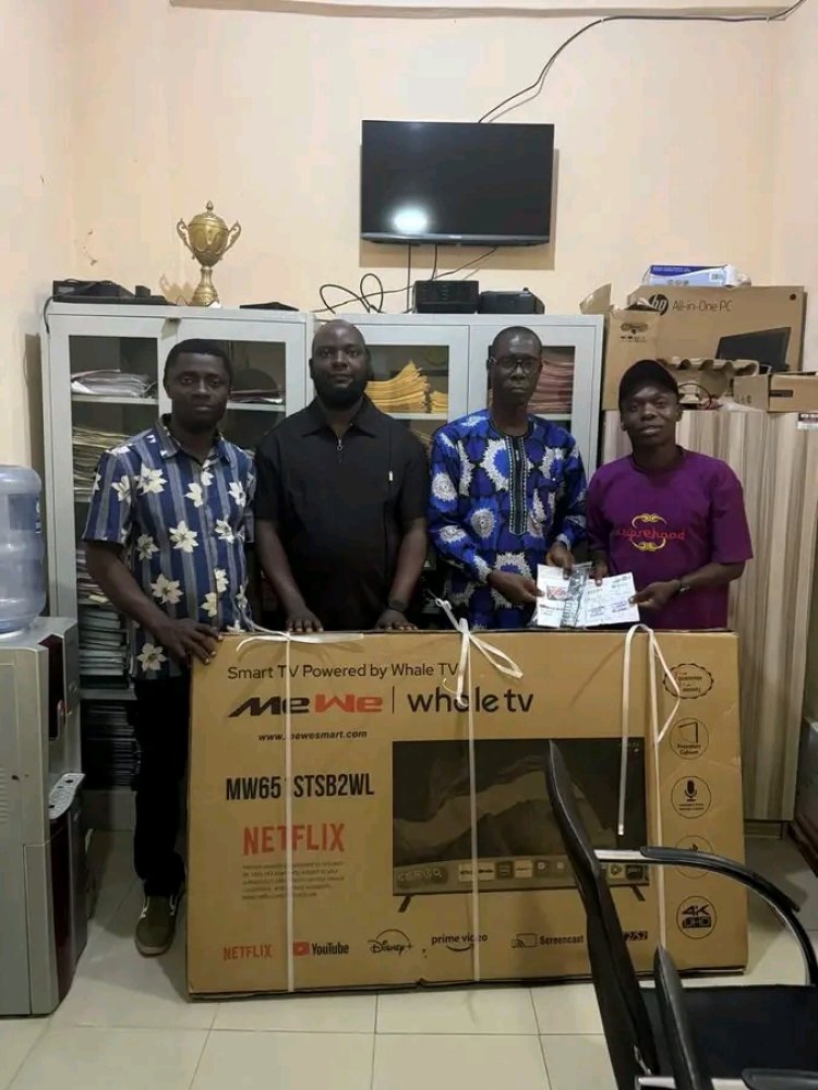 FUTA Statistics Class of 2019 Donates Smart TV to Department