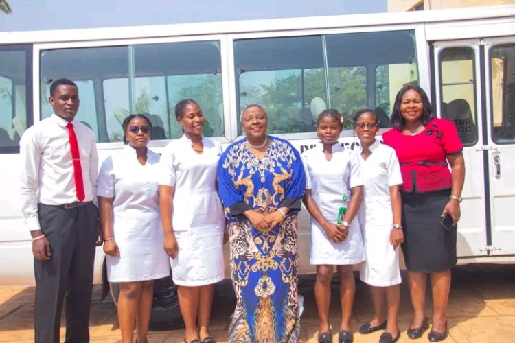 Nursing Sciences Department Hands Over Refurbished Coaster Bus to COOU Management