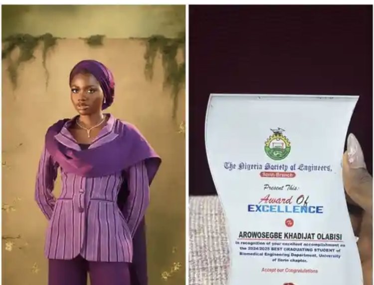 Khadijah Emerges Best Graduating Student in Biomedical Engineering with 4.81 CGPA