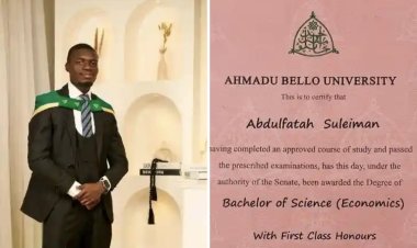 Meet Abdulfatah Suleiman, ABU First-Class Economics Trailblazer