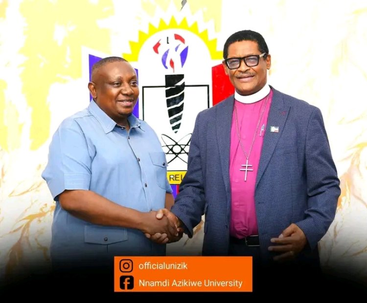 UNIZIK Vice-Chancellor Receives Primate of All Nigeria, Most Rev (Dr) Henry Ndukuba, in Inspirational Courtesy Visit
