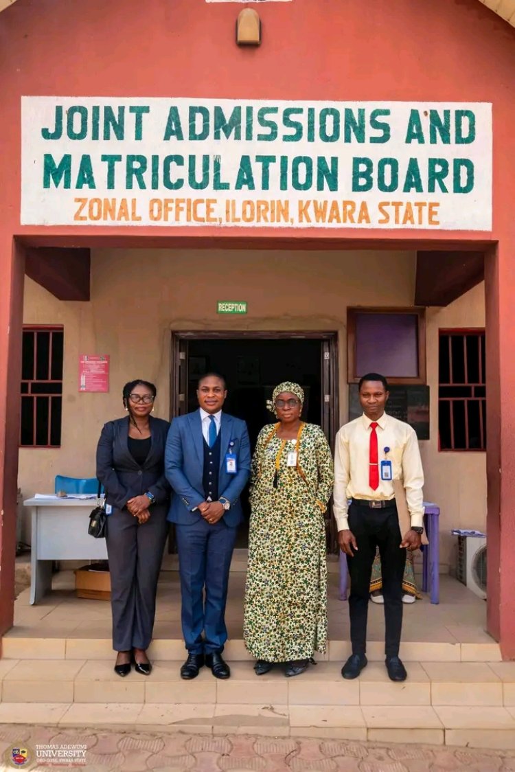 Thomas Adewumi University Strengthens Admission Ties with JAMB During Ilorin Visit