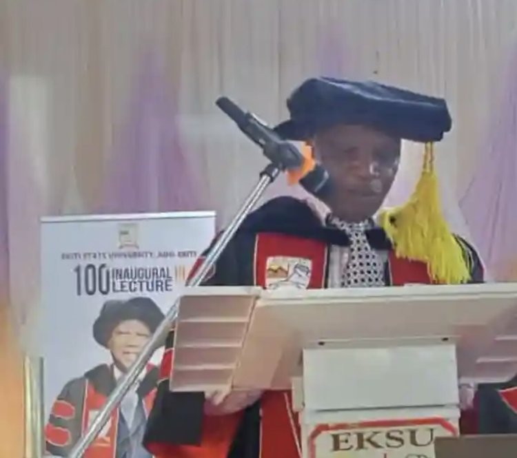 Prof. Olatunji Delivers Landmark 100th Inaugural Lecture at EKSU