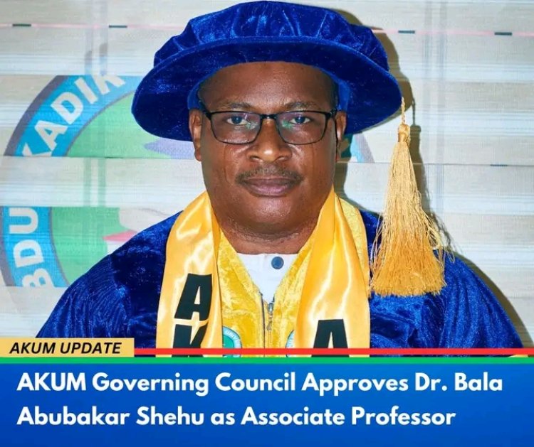 Dr. Bala Abubakar Shehu Promoted to Associate Professor at Abdulkadir Kure University
