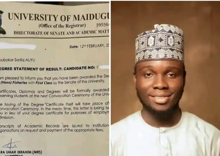 Abubakar Sadiq Aliyu Graduates with First-Class Honours in Fisheries from UNIMAID