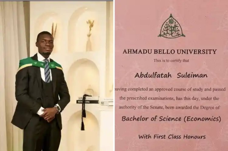 Meet Abdulfatah Suleiman, ABU First-Class Economics Trailblazer